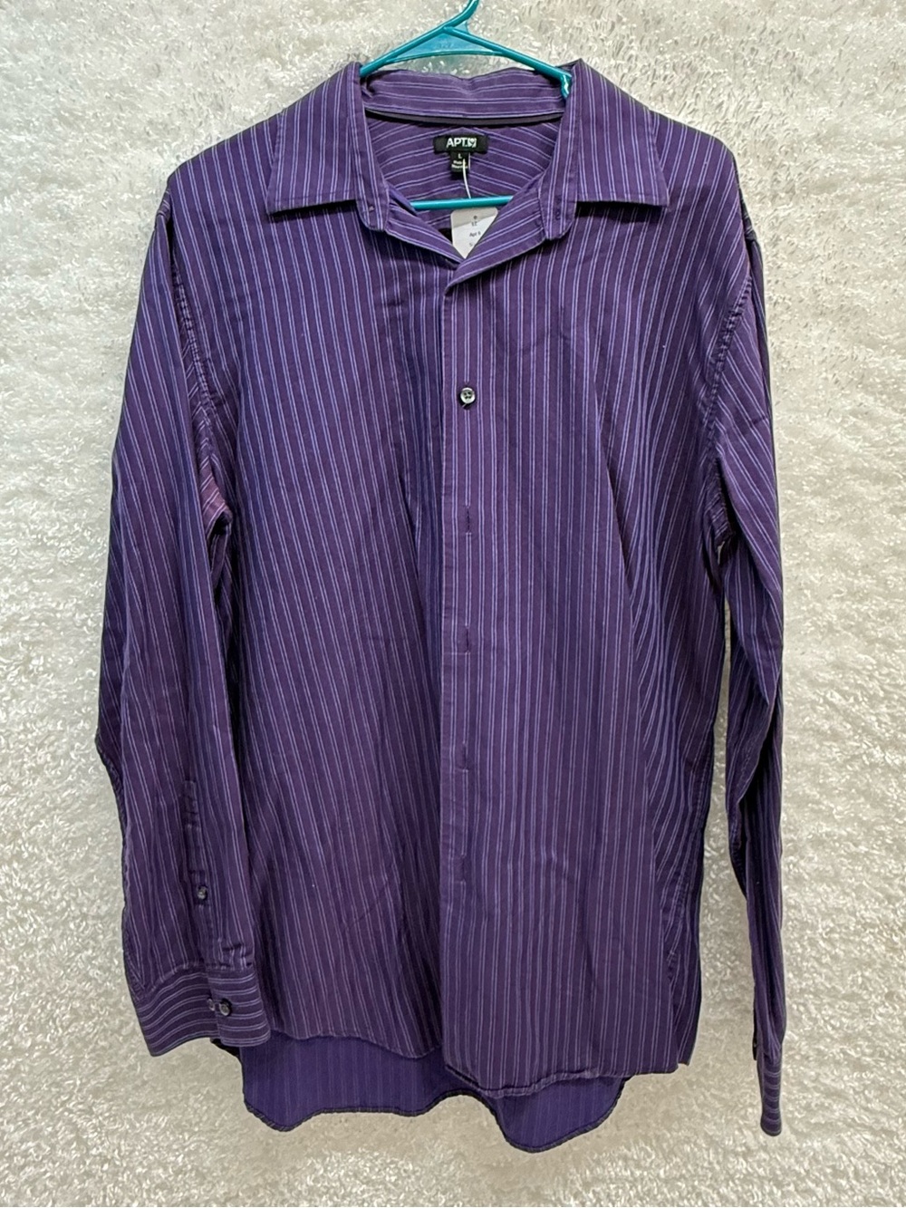 Apt. 9 Men’s Purple Pinstripe Button-Front Dress Shirt